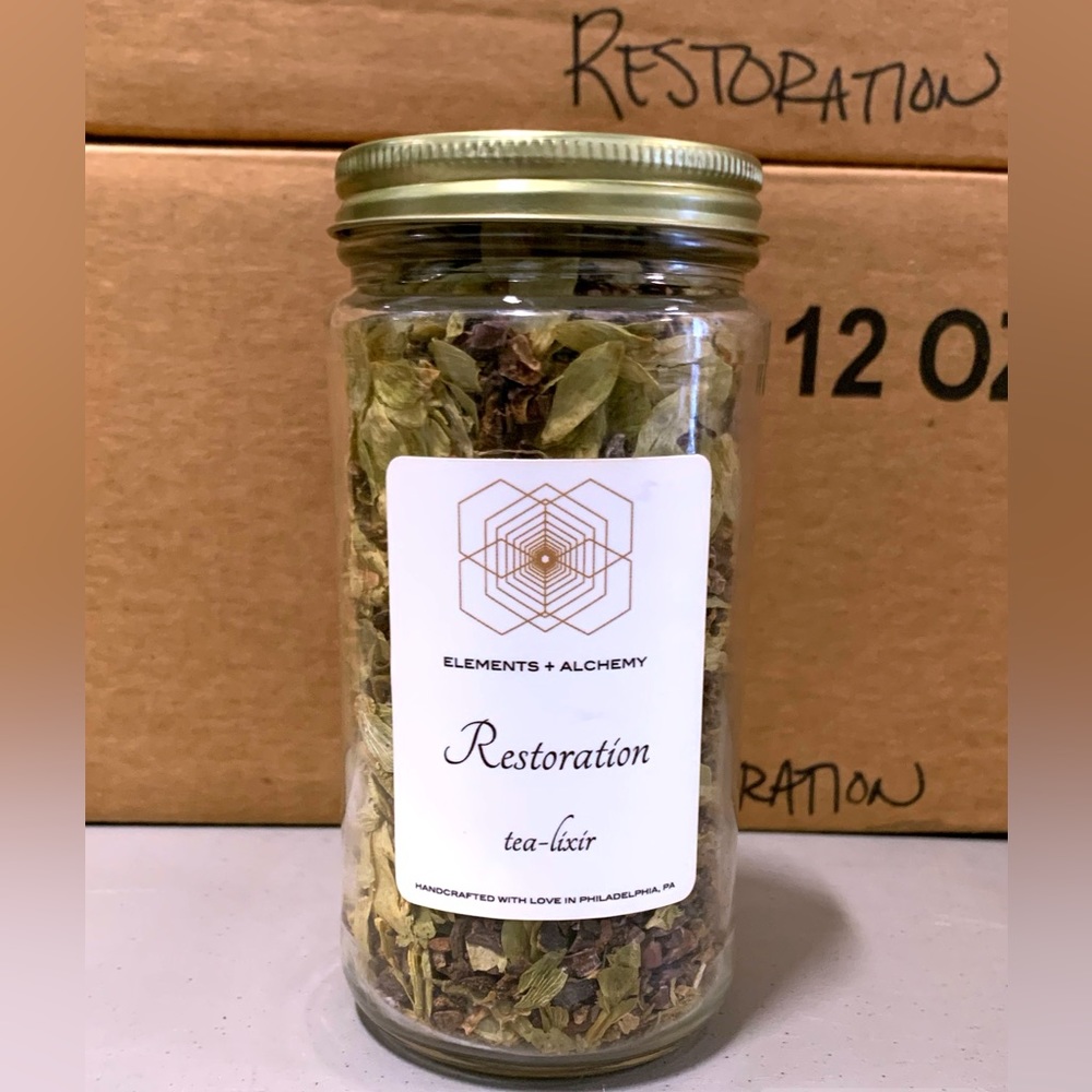 ORGANIC ARTISAN BLEND Handcrafted FRESH LOOSE LEAF TEA - 12oz MASON JAR